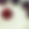 4pcs picasso rouge cristal de travertin mat rustique libellule plat pièce ronde verre tchèque perles sku-30441