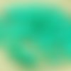 20pcs opaque turquoise green plat agité carré puce rondelle de verre tchèque perles de 10mm x 4mm sku-30707