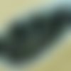 100pcs opaque jet noir métallique dichroïque vitrail demi-rond à facettes feu poli petite entretoise sku-33030