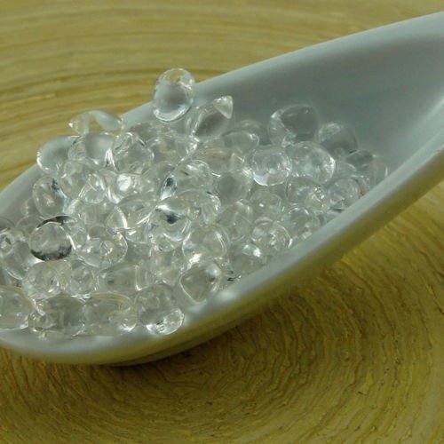 20g de cristal clair solo de graines de preciosa un trou de verre tchèque perles 2 5 mm x 5mm sku-33570