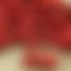 30pcs mat de lave rouge métallique preciosa bonbons ronds en forme de dôme 2 deux trou de la pièce d sku-33779