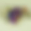 Or en californie violet dichroïque vitrail verre tchèque grande cloche de la fleur de perles de lys  sku-26827