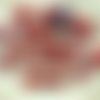 12pcs picasso opaque rouge corail brun petit plat ovale de pétales de table à la fenêtre couper le v sku-28857