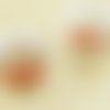 1pc blanc or rouge de l'arbre de forêt de champignons ronde à la main le verre tchèque bouton taille sku-37681