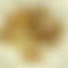 30pcs picasso cristal jaune champignon bouton de verre tchèque perles de 6mm x 5mm sku-30334