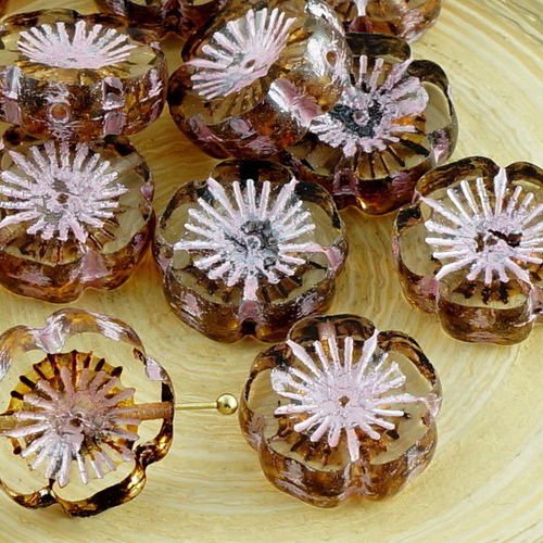6pcs picasso argent cristal valentine rose laver le verre tchèque plat sculpté à la table de découpe sku-30821