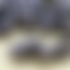 12pcs picasso opaque noir de jais lustre grand champignon bouton de verre tchèque perles de 9mm x 8m sku-32142