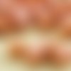 12pcs picasso rouge brun travertin grand champignon bouton de verre tchèque perles de 9mm x 8mm sku-32147
