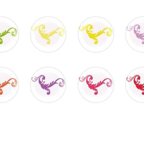 12pcs x 12mm main rond en forme de dôme verre tchèque en de cabochon modèles de 18 s7t461 sku-23882