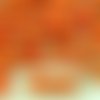 40pcs d'or brillent orange nacré halloween tuile plate carrée 2 deux trou de verre tchèque perles de sku-32233