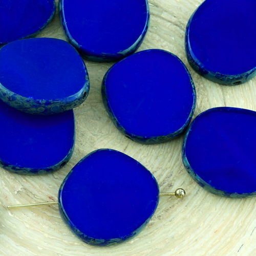 4pcs picasso brun opaque bleu foncé plat rond 8edge fenêtre de la table de découpe de pièce de monna sku-34362