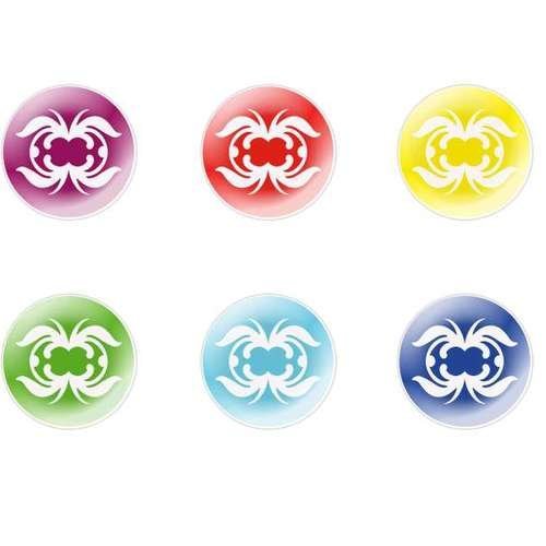 6pcs x 20mm main rond en forme de dôme verre tchèque en de cabochon modèles 65 s3t442 sku-22358