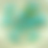 6pcs picasso bleu opale rustique plat ovale pétale de la fenêtre de la table de coupe tchèque perles sku-28913
