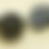 1pc à la main le verre tchèque bouton d'argent arbre de vie fleur de soleil noir taille 6 13 5 mm sku-37624