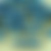 40pcs opaque turquoise bébé bleu en terre cuite bronze ronde à facettes feu poli entretoise de verre sku-34613