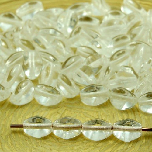 60pcs cristal clair pincée bicone à facettes entretoise tchèque perles de verre de 5mm sku-32103
