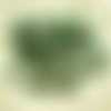 30pcs vert métallique lustre champignon bouton de verre tchèque perles de 6mm x 5mm sku-30331