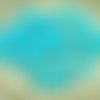 40pcs pastel bleu aqua tuile de verre tchèque perles de deux trous plat carré de 6mm x 6mm sku-28517