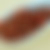 100pcs opaque de corail rouge en terre cuite bronze ronde à facettes feu poli entretoise tchèque per sku-34541