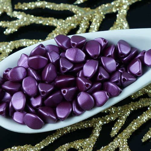 60pcs albâtre pastel bordeaux pincée tchèque perles de verre de 5mm sku-18853