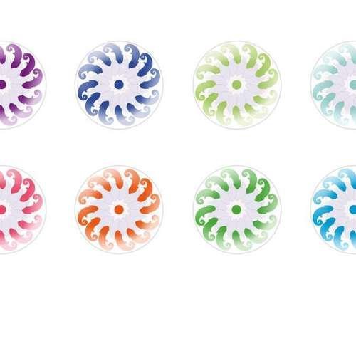 12pcs x 10mm main rond en forme de dôme verre tchèque en de cabochon modèles 143 s8t605 sku-22243