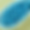 100pcs bleu turquoise en soie matte ronde à facettes feu poli petite entretoise tchèque perles de ve sku-33115