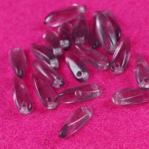 100pcs petits clair violet foncé en verre tchèque poignard perles de feuille de de pétales de de 10  sku-18108
