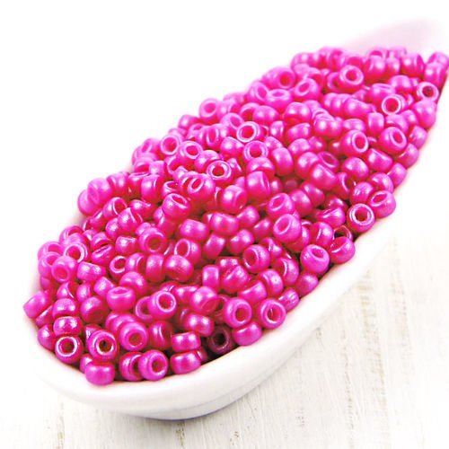 5g tutti frutti pitahaya perle rose matubo 11/0 verre tchèque ronde perles de rocaille entretoise 2. sku-38689