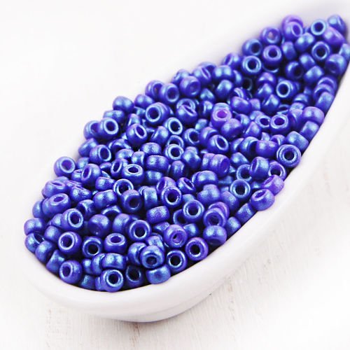 5g tutti frutti violet perle matubo 11/0 verre tchèque ronde perles de rocaille entretoise 2.1 mm sku-38692