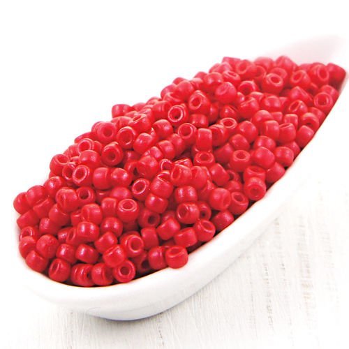 5g tutti frutti rouge cerise perle matubo 11/0 verre tchèque ronde perles de rocaille entretoise 2.1 sku-38694