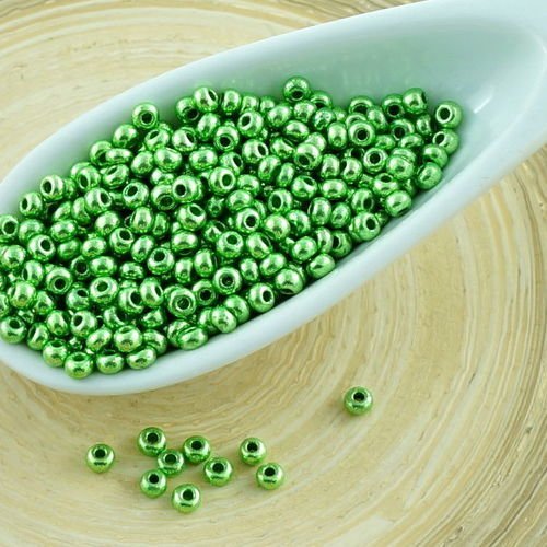 20g métallique vert olive en verre tchèque ronde perles de rocaille 11/0 preciosa de entretoise sku-30307
