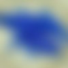 50pcs x 30mm extra longue bleu argent bordée enrouler autour du verre tchèque perles de bugle precio sku-26850