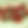 6pcs rustique picasso lumière rouge brun tchèque verre plat sculpté à la table de coupe fleur hawaïe sku-26961