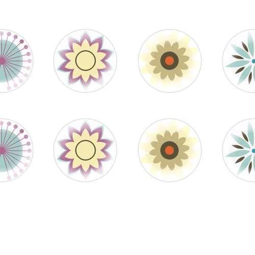 12pcs x 10mm main rond en forme de dôme verre tchèque en de cabochon rétro ornements floraux 2 s8t58 sku-20554
