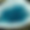 Turquoise clair verre tchèque bicone fleur perles d'entretoise de 7mm x 7mm 30pcs sku-21382