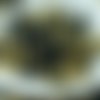 40pcs or noir de la moitié tchèque verre plat anneau de perles en forme de o grand trou de beigne 8m sku-21625