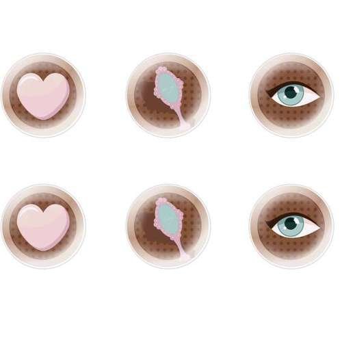 6pcs x 20mm main rond en forme de dôme verre tchèque en de cabochon choses douces s3t4 sku-19988