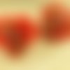 1pc opaque rouge opale en or chanceux cœur champignons amanite fer à cheval quadrilobée de la st pat sku-30815
