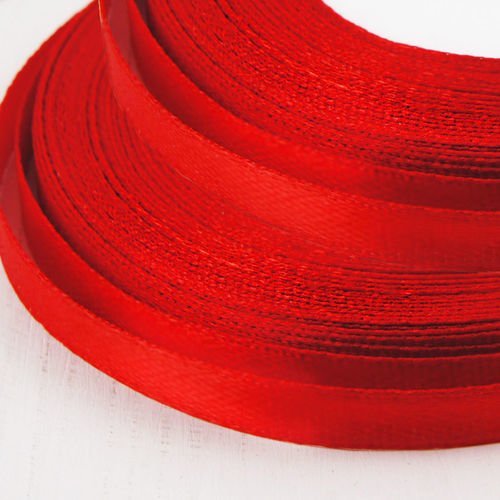 22m de 72 2 ft 24yds rouleau rouge mince ruban de satin tissu artisanaux décoratifs de mariage kanza sku-38057