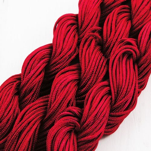 28m 90ft 30yrd rouge corde de nylon torsadé tressé de perles de nouage de la chaîne de shamballa kum sku-38267
