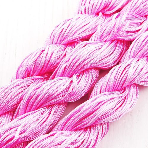 28m 90ft 30yrd rose nylon cordon torsadé tressé de perles de nouage de la chaîne de shamballa kumihi sku-38274
