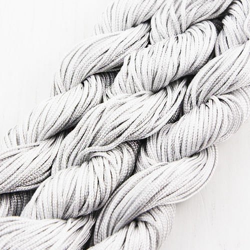 28m 90ft 30yrd gris argenté cordon nylon torsadées tressé de perles de nouage de la chaîne de shamba sku-38275