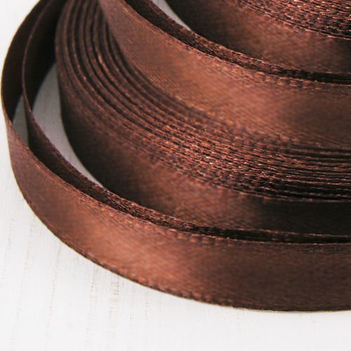 22m de 72 2 ft 24yds rouleau brun chocolat ruban de satin tissu artisanaux décoratifs de mariage kan sku-38111