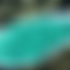 50pcs opaque turquoise pincée tchèque perles de verre de 5mm sku-18794