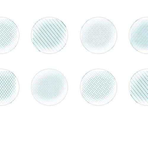 12pcs x 14mm à la main rond en forme de dôme verre tchèque en de cabochon de modèles de lignes s6t65 sku-22977