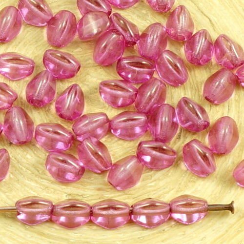 60pcs cristal violet valentine rose pincée bicone à facettes entretoise tchèque perles de verre de 5 sku-35622