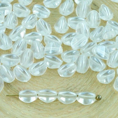60pcs cristal lustre pincée bicone à facettes entretoise tchèque perles de verre de 5mm sku-33898