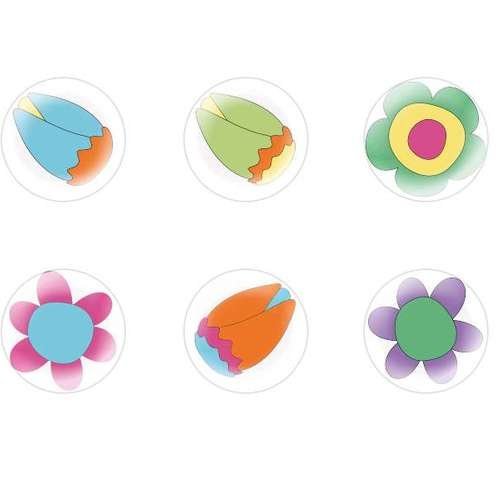 6pcs x 25mm main ronde verre tchèque en forme de dôme cabochons fleurs 81 s1t329 sku-24597