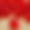 8pcs cristal rouge rubis clair ronde à facettes feu poli entretoise tchèque perles de verre de 10mm sku-33323