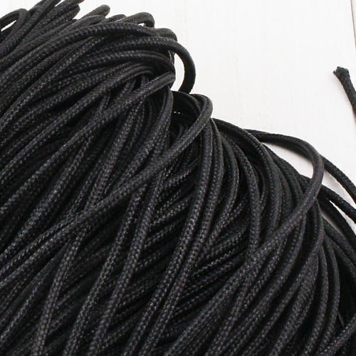 9.2 m 30 10yrd noir nylon cordon macramé fil de perles de la chaîne de corde tressée kumihimo noeud  sku-38231